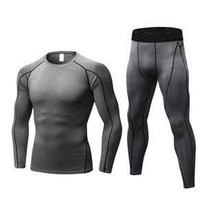 Nouvel ensemble de compression flexible en tissu respirant idéal pour les hommes actifs portent un ensemble de compression parfait pour la compression en gros - Product Image 1