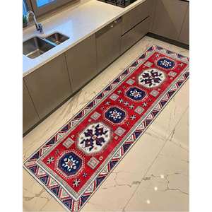 Alfombra Tribal Azteca: Alfombra Antideslizante para Entrada, Decoración Rústica, con Pelo Suave - Product Image 5