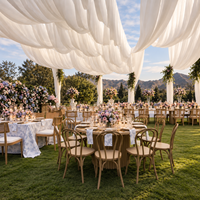 Plan personnalisé pour la décoration de table de mariage en plein air, fleurs artificielles, fournitures de décoration de mariage en gros