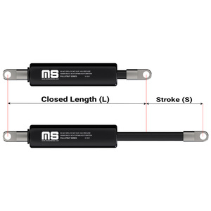 Máquina de juegos con certificación ISO, resorte de 310mm, cilindro de Gas de tracción de acero, carrera de 160mm, uso Industrial, venta de fábrica - Product Image 3