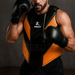 Protector de Pecho de Cuero, Suave, Ligero, Ecológico, Transpirable, Cómodo, Fácil de Usar, Estilo Simple para Boxeo, Lucha y Uso Regular - Product Image 6