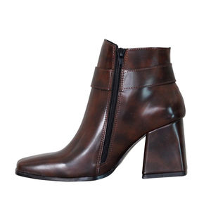 Bottines marron pour femme avec talon bloc - Product Image 6