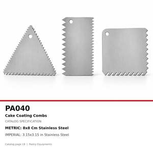 Fida Metal <b>Cake</b> Decorating <b>Comb</b>, <b>Cake</b> Icing <b>Comb</b> Square - Product Image 4