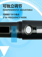 GAW-AS98 double microphone sans fil UHF karaoké micro fréquence réglable pour scène église fête spectacle