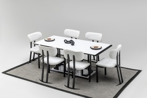 Chaise de salle à manger moderne extensible en acier inoxydable pour appartement ferme maison hôtel villa salles à manger ensembles de meubles - Product Image 2