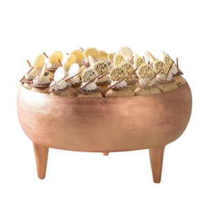 Haute qualité 3 bol en métal avec support chocolat bols de service Vintage Table à manger ware bonbons bonbons bol de service pas cher prix - Product Image 5