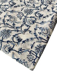Summer Floral Block Print <b>Indian</b> Cotton <b>Fabric</b> Organic Cotton Sewing <b>Fabric</b> for Dresses & Quilts for Running <b>Fabric</b> Projects - Product Image 2