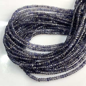 ลูกปัดหินอัญมณีสีฟ้าสำหรับทำเครื่องประดับขายส่ง iolite - Product Image 5