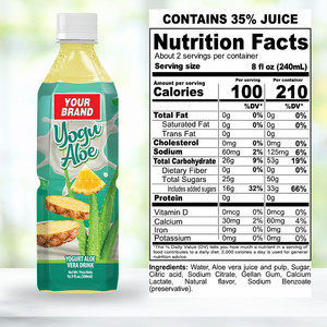 500ml Piña Yogur Aloe Vera Juice Drink Fabricante de Vietnam-Muestra gratis y Etiqueta Privada, al mejor precio al por mayor - Product Image 2