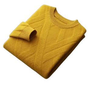 Suéter de Hombre 100% Algodón, Transpirable, Cuello Redondo, Tejido de Punto, Suéter de Algodón Personalizado para Hombre, Ropa de Invierno de Punto, Suministro ODM - Product Image 5