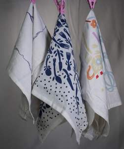 Serviette de cuisine 100% coton biologique séchage rapide et impression de logo élégant torchon de vaisselle écologique avec effet lavé personnalisable - Product Image 2