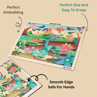 Puzzle animal dinosaure en MDF multicolore pour enfants Puzzle éducatif interactif pour tout-petits et enfants
