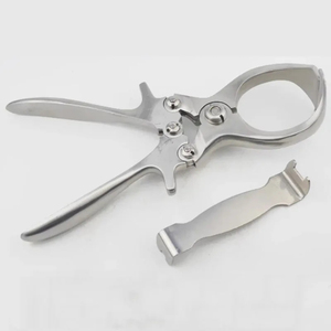 Pinzas de castración sin sangre ajustables de acero inoxidable para uso en clínica veterinaria de caballos, pinzas para huevos - Product Image 6