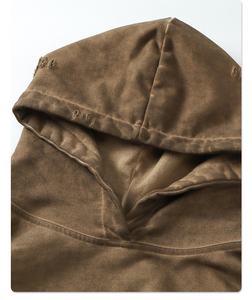 2025 automne/hiver nouveau Streetwear cravate teint déchiré à capuche Hip Hop, Vintage lavé sweat pour les femmes - Product Image 2