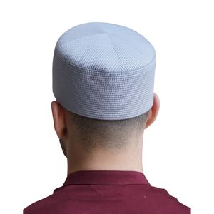 Gorro Kufi Islámico Gris Carbón para Hombre, Gorro de Oración Rígido, Tocado Musulmán, Estilo Moderno, Gorro Namaz - Product Image 4