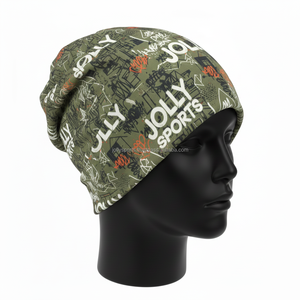 Gorro de Punto para Mujer, Transpirable, de Poliéster y Elastano, con Logotipo Personalizado por Transferencia de Calor, Estampado Completo, para Invierno, Gorro de Jacquard - Product Image 4