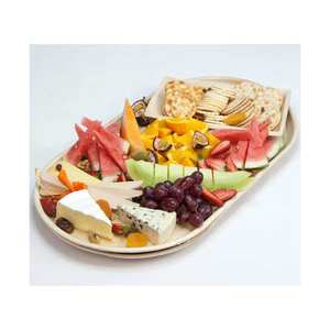 Assiettes hexagonales en feuille de palmier Areca de qualité supérieure pour les mariages et les services de restauration éco-conscients - Product Image 1