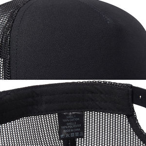 Cotton <b>Plain</b> Design Fashion Black <b>Plain</b> Blank Multi Colour Custom Back Closure Mens <b>Baseball</b> Mesh <b>Caps</b> OEM Trucker <b>Cap</b> 5 Panel - Product Image 4