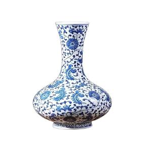 Florero con estampado de flores de alta calidad para decoración del hogar, florero de cerámica con acabado brillante, decoración Interior para sala de estar - Product Image 4