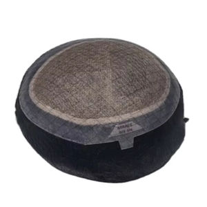 Perruque toupet Miraje Model Taz Hair BD en cheveux humains Remy indiens avec base en dentelle et en PU, ondulations profondes et ondulations naturelles - Product Image 6