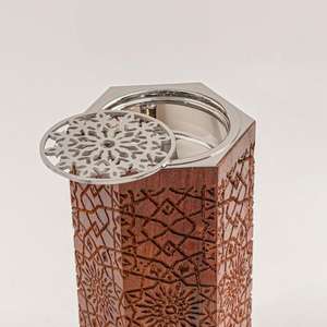 Soporte de incienso de Aroma tradicional árabe Bakhoor de madera diseño personalizado quemador de incienso de Ramadán para fragancia de sala de estar del hogar - Product Image 4