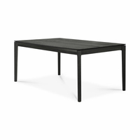 Ensemble Table à Manger Extensible Moderne Nordique en Chêne Massif Noir Avec 6, 8 ou 10 Chaises pour Salle à Manger