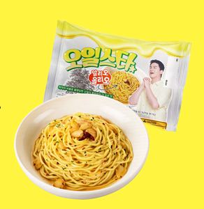 Korea oilsta aglio E olio พาสต้าสำเร็จรูปราเม็ง | รสกระเทียมแท้และบะหมี่ฟิวชั่นปรุงง่าย | ได้รับการรับรอง HACCP - Product Image 1