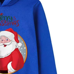 OEM ODM bordado Santa Claus Sudadera con capucha por encargo grueso cálido invierno Navidad temática hombres mujeres ecológico 3D sublimación - Product Image 3