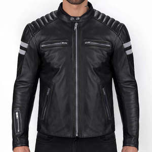 Top Design 100% Chaqueta de cuero de alta calidad para hombres Manga completa con forro de piel Personalizable Precio razonable para el invierno - Product Image 1