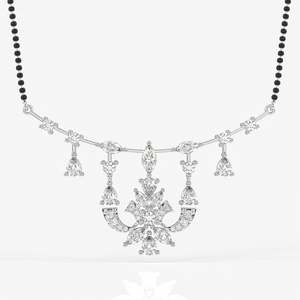Women's 14K Gold Mangalsutra <b>Necklace</b> with Moissanite Diamond Elegant 14K Gold Women's <b>Necklace</b> Featuring Moissanite Diamond - Product Image 5