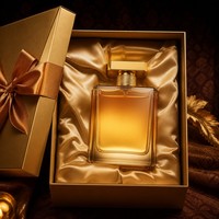 Eau de Parfum Orientale Ambre Doré 50ml Parfum Unisexe Flacon en Verre Cristal Cadeau Moyen-Orient Personnalisé OEM Marque Privée