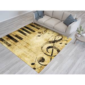 Alfombra Estampada con Melodía Musical - Clave de Sol, Notas, Piano, Música, con Pelo Suave - Product Image 5
