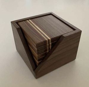 Sous-verres ronds en bois faits à la main pour la décoration intérieure Logo personnalisé et sous-verres en bois d'acacia au design naturel avec forme organique - Product Image 3