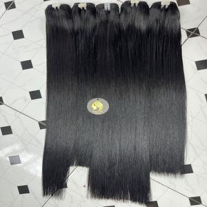 Mechones rectos de hueso camboyano vietnamita, cabello humano crudo de proveedor de cabello vietnamita, cabello alineado con cutícula - Product Image 5
