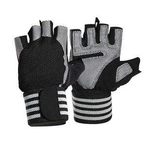 Guantes de fitness de medio dedo ajustables, transpirables, de cuero PU, impermeables, equipo de entrenamiento de gimnasia para levantamiento de pesas, precios razonables - Product Image 4