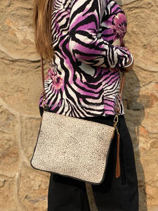 กระเป๋าสะพายข้างมือถือหนังขนสัตว์พิมพ์ลายสัตว์สไตล์ตะวันตกใหม่กระเป๋าสะพายคาดลำตัวหนังขนสัตว์ทำด้วยมือคุณภาพสูง - Product Image 3