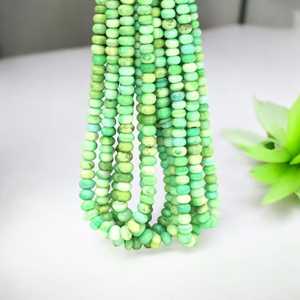 Pistache vert Disco bonbons opale lisse Rondelle perles pour la fabrication de bijoux 7mm & 10mm lâche pierres précieuses brin en vrac en gros inde - Product Image 4