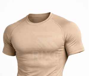 T-shirt de sport pour homme, col rond, manches courtes, coupe classique, tissu respirant à séchage rapide pour l'entraînement et le sport - Product Image 4