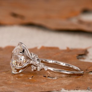 Bagues pour femmes en argent 925 avec zircone cubique taille ronde, style Snowdrift, pour mariage, fiançailles et cadeaux d'anniversaire - Product Image 2