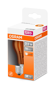 Lampada retrofit LED standard in cristallo, arancione, 1,6W (Osram 4058075816039) - Product Image 6