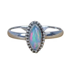 Piedra Natural hecha a mano joyería de piedras preciosas de ópalo etíope joyería de piedras preciosas de Plata de Ley 925 elegante anillo de piedra de nacimiento de octubre - Product Image 1