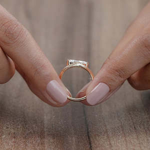 E-VS1แหวนเพชร14K สีเหลืองทอง IGI HPHT CVD ได้รับการรับรองรูปทรงลูกแพร์ CVD - Product Image 2