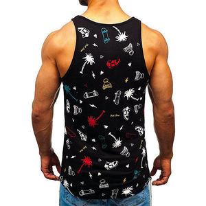 Débardeur de fitness personnalisé pour hommes avec logo, imprimé par sublimation, ajustable, confortable, service OEM, personnalisable à chaud - Product Image 4