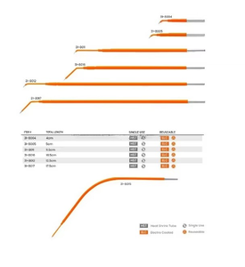 Electrodos de aguja de microgancho reutilizables Instrumento quirúrgico curvo para cirugía fina y Hemostasia precisa - Product Image 6