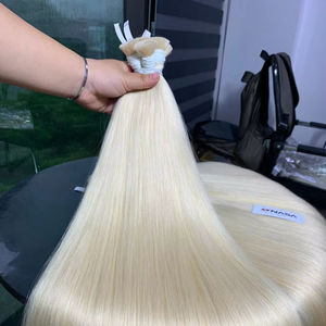 Precio al por mayor Extensiones de cabello humano virgen vietnamita de 28 pulgadas Color claro blanqueado Super doble dibujado cutículas alineadas 100g - Product Image 1