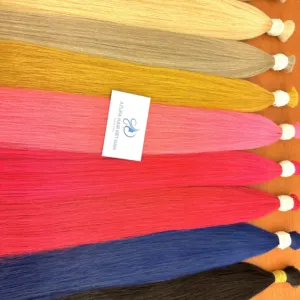 Best Price Bulk Colored Straight Hair Extensions From Factory in VietNam No Shedding, No Tangle, No Lice