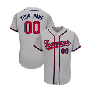 Último estilo ropa deportiva Color sólido béisbol Jersey secado rápido transpirable 100% poliéster béisbol Jersey con precio barato - Product Image 3