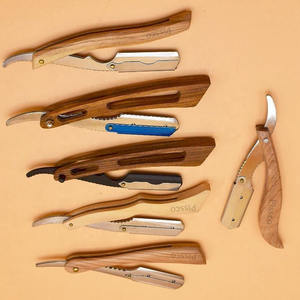 Couteau de rasage pliant en acier inoxydable avec lame droite, rasoir de barbier, rasoir droit, 1 pièce - Product Image 3