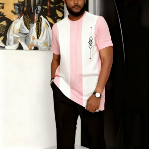 <span class=keywords><strong>Abbigliamento</strong></span> Uomo Africano 2025 Traspirante Ricamato 100% Poliestere Elasticizzato in Quattro Direzioni di Alta Qualità Stile Smart <span class=keywords><strong>Casual</strong></span> Retrò - Product Image 4