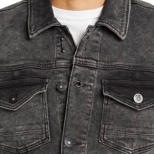 Vestes en jean d'hiver pour hommes à col montant, 100 % coton, service OEM, respirantes et décontractées pour adultes, marque privée - Product Image 4